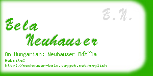 bela neuhauser business card